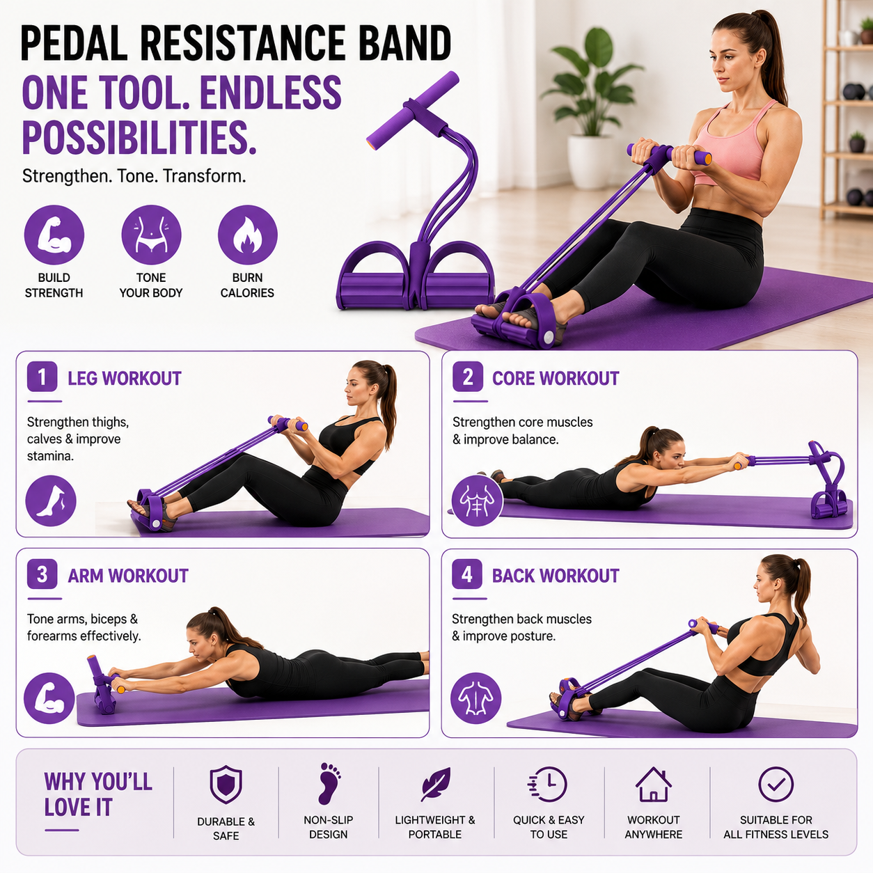 Yoga Pedal Puller (Fitness Resistance Band) - 50% OFF